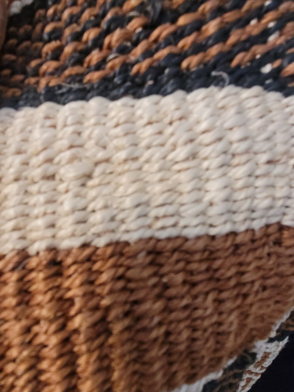 Natural Sisal Woven Basket Bag Shoulder / Crossbody Bag - Picture 4 of 7